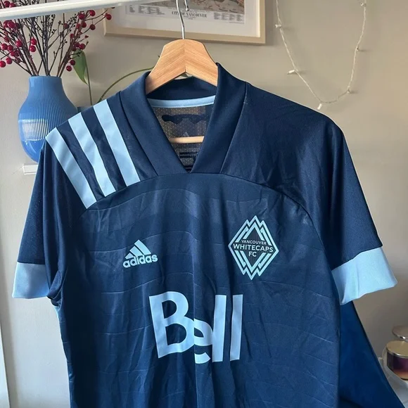 Adidas Vancouver Whitecaps #20 Avery Navy and Light Blue Soccer Jersey - Picture 7 of 9